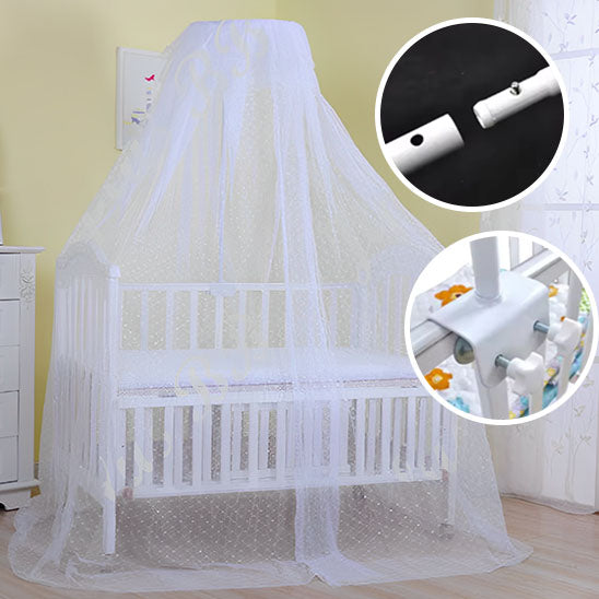 Ciel de Lit Bébé - BabyStar™ Blanc Bleu Rose