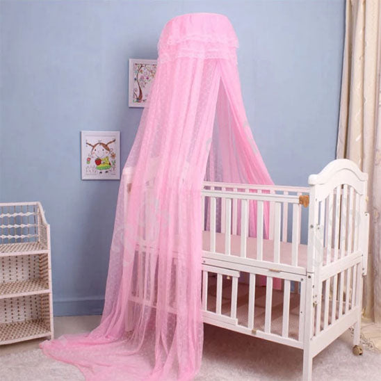 Ciel de Lit Bébé - BabyStar™ Blanc Bleu Rose