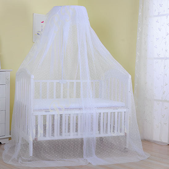 Ciel de Lit Bébé - BabyStar™ Blanc Bleu Rose