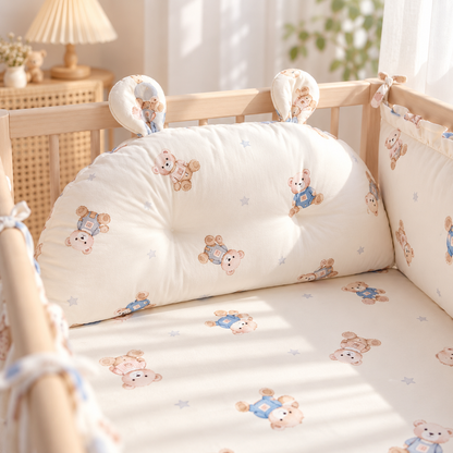 Parure de Lit Bébé 5 Pièces Motif Ours — O Khalm Bébé