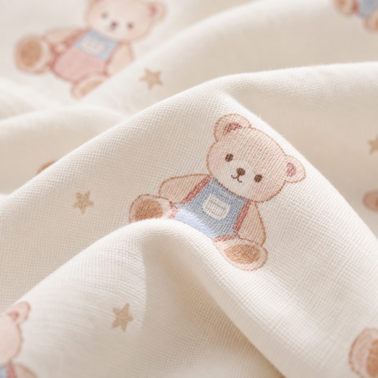 Parure de Lit Bébé 5 Pièces Motif Ours — O Khalm Bébé