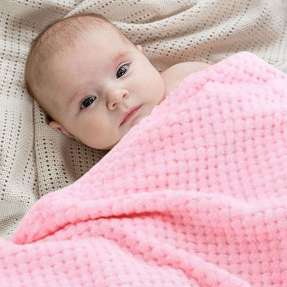 Couverture Bébé - CoverBaby™ - Bleu Clair-Kaki-Rose