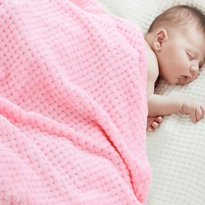 Couverture Bébé - CoverBaby™ - Bleu Clair-Kaki-Rose