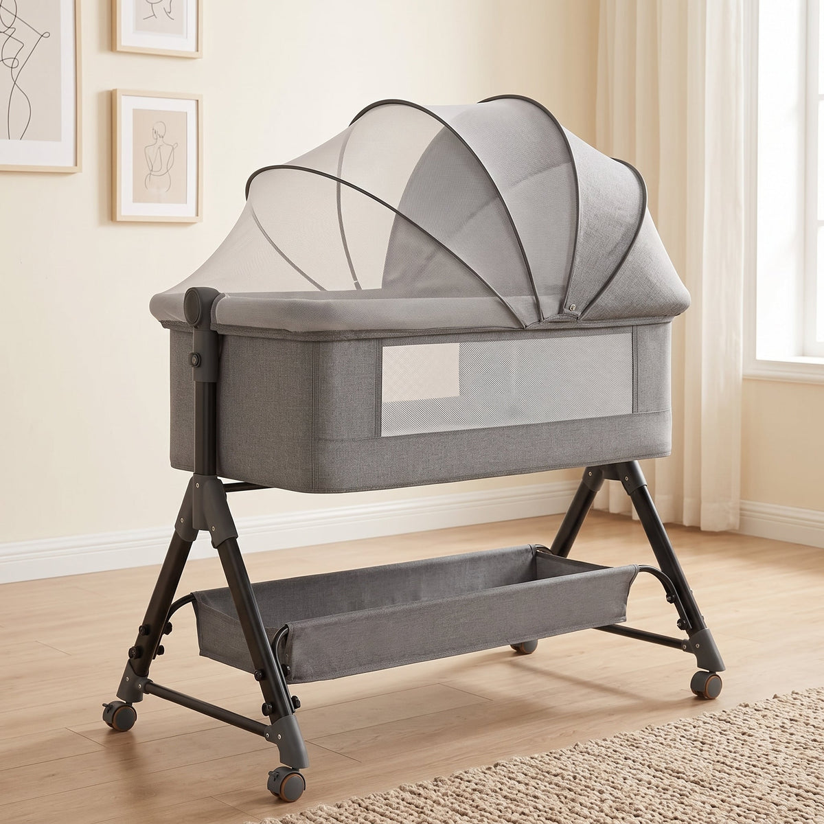 Lit Cododo Bébé avec Roulettes & Moustiquaire — O Khalm Bébé