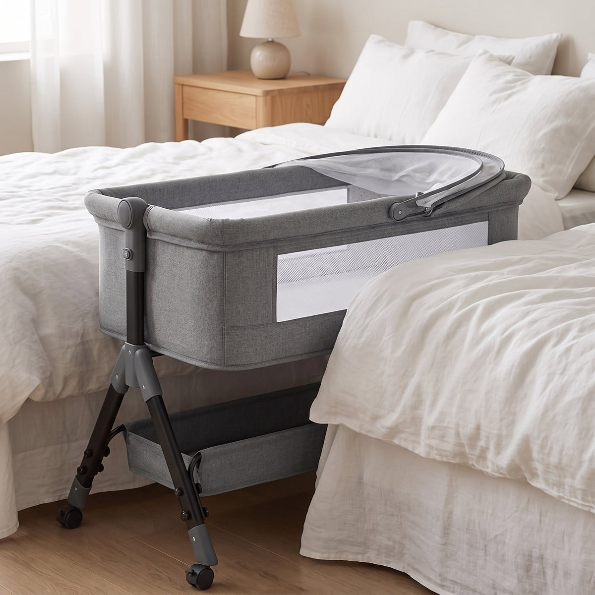 Lit Cododo Bébé avec Roulettes & Moustiquaire — O Khalm Bébé