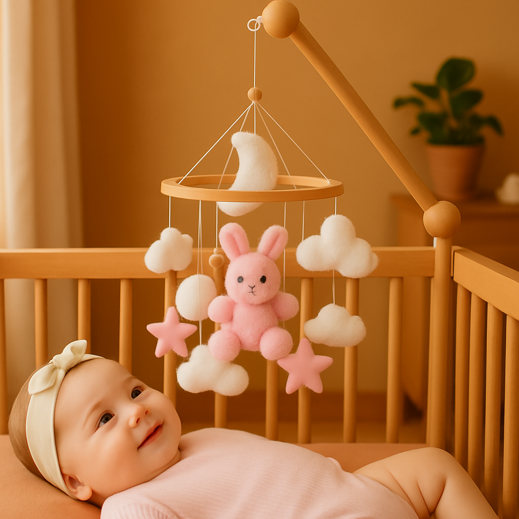 Mobile Bébé - LittleRabbit™ Lapin Rose