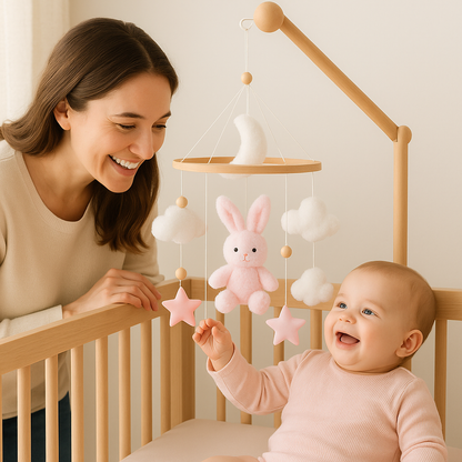 Mobile Bébé - LittleRabbit™ Lapin Rose